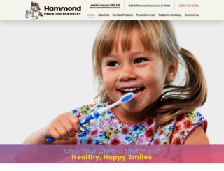 hammondpediatricdentist.com screenshot
