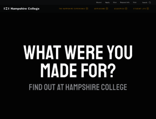 hampshire.edu screenshot
