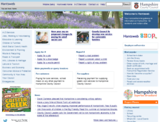 hampshire.gov.uk screenshot