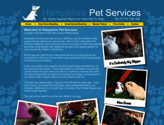 hampshirepetservices.co.uk screenshot
