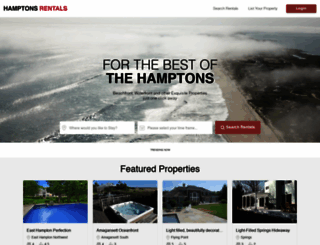 hamptonsrentals.com screenshot