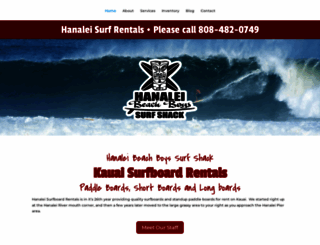 hanaleisurfboardrentals.com screenshot