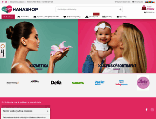 hanashop.sk screenshot