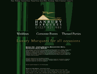 hanburymarquees.co.uk screenshot