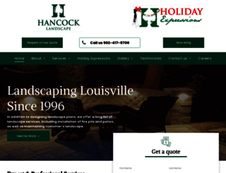 hancocklandscape.com screenshot