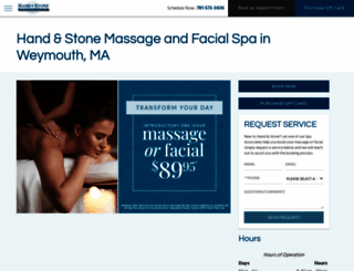 handandstoneweymouth.com screenshot