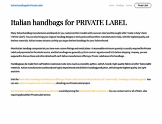 handbagsprivatelabel.com screenshot