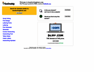 handwritingfonts.com screenshot