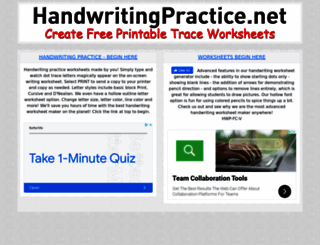 handwritingpractice.net screenshot