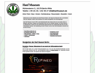 hanfmuseum.de screenshot