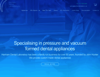 hanhamdentallab.co.uk screenshot