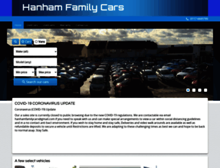 hanhamfamilycars.co.uk screenshot