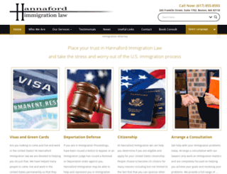 hannafordimmigrationlaw.com screenshot