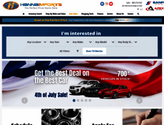 hannaimports.com screenshot