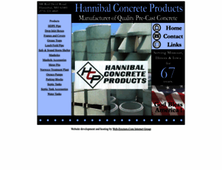 hannibalconcreteproducts.com screenshot