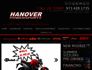 hanoverpowersports.com screenshot