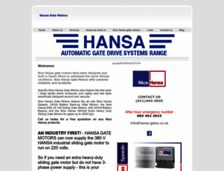 hansa-gates.co.za screenshot