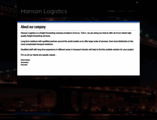 hansonlogistics.ee screenshot