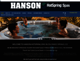 hansonspa.com screenshot