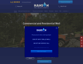 hansonwelldrilling.com screenshot