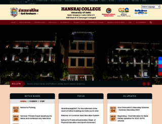 hansrajcollege.ac.in screenshot