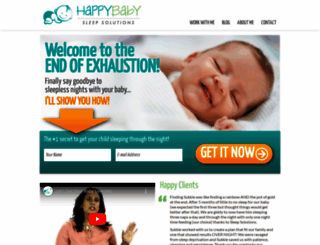 happybabysleepsolutions.com screenshot