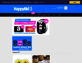happybid.co.uk screenshot