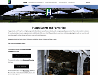 happyeventsandpartyhire.com.au screenshot