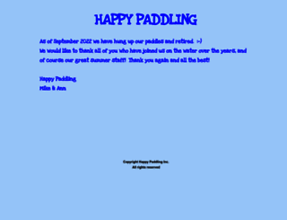 happypaddling.com screenshot