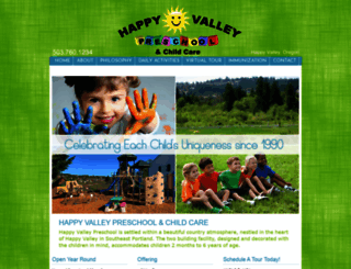happyvalleypreschool.com screenshot
