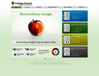 harbingerresearch.com screenshot