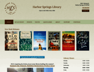 harborspringslibrary.org screenshot