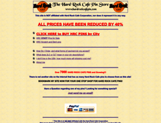 hardrockcafepin.com screenshot