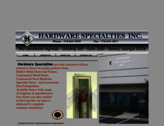 hardware-specialties.com screenshot