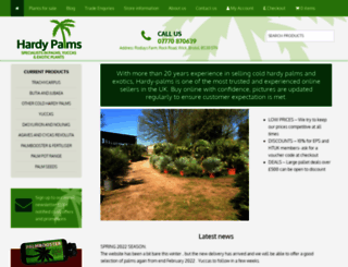 hardy-palms.co.uk screenshot