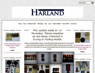 harlandmilitaryantiques.com screenshot