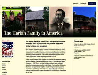 harlanfamily.org screenshot