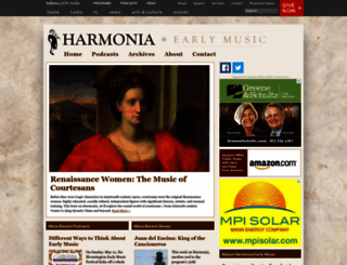 harmoniaearlymusic.org screenshot