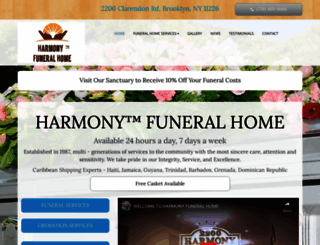 harmonyfuneral.com screenshot