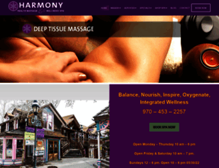harmonyhealthmassage.com screenshot