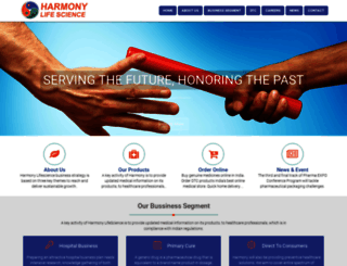 harmonylifescience.com screenshot