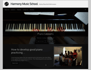 harmonymusicschool.com.au screenshot