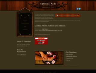 harmonyspanails.com screenshot