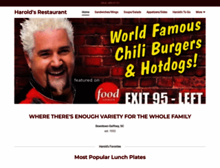 haroldsrestaurant.com screenshot