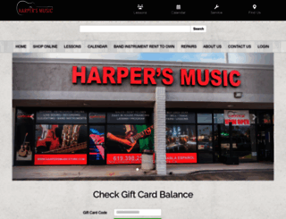 harpersmusicstore.com screenshot