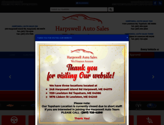 harpswellautosales.com screenshot