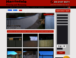 harrisdalefencing.com.au screenshot