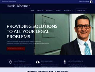 harrislieberman.com.au screenshot