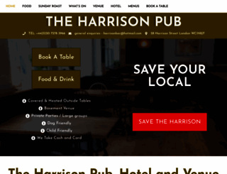 harrisonbar.co.uk screenshot