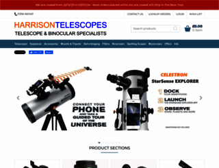 harrisontelescopes.co.uk screenshot